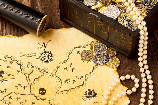 istock Treasure Map and Spy Glass. Full Frame. XXXL 168262907