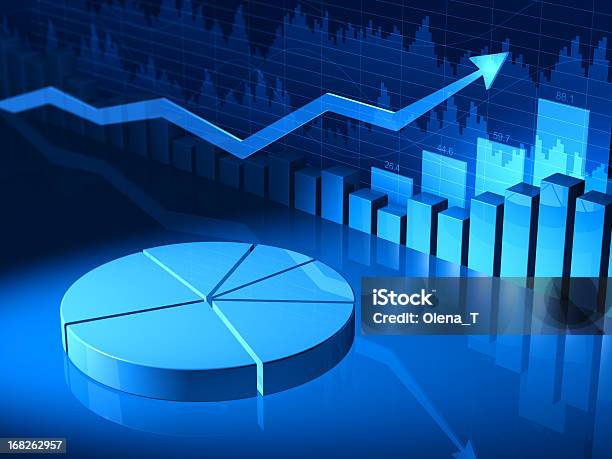 Foto de Gráficos Financeiros e mais fotos de stock de Gráfico circular - Gráfico circular, Representação gráfica, Finanças