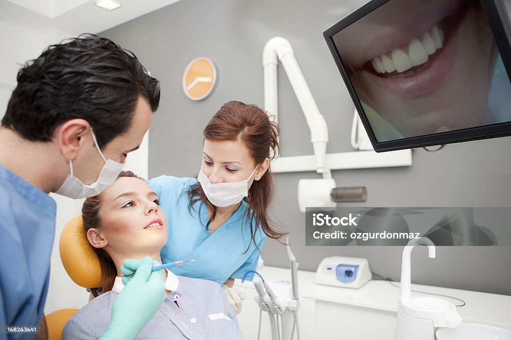 Dental de inspección - Foto de stock de Adulto libre de derechos