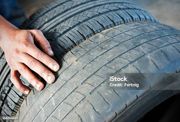 Comparing Tire Wear Stock Photo - Download Image Now - Tire - Vehicle Part, Old, Danger