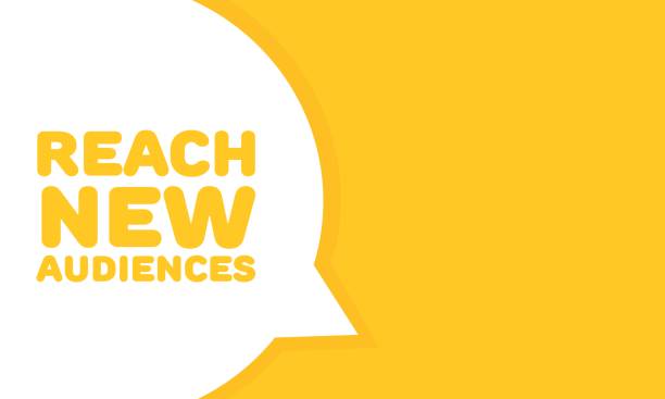 istock Reach new audiences. Flat, yellow, reach new audiences sign, audiences icon. Vector icon 1682647948
