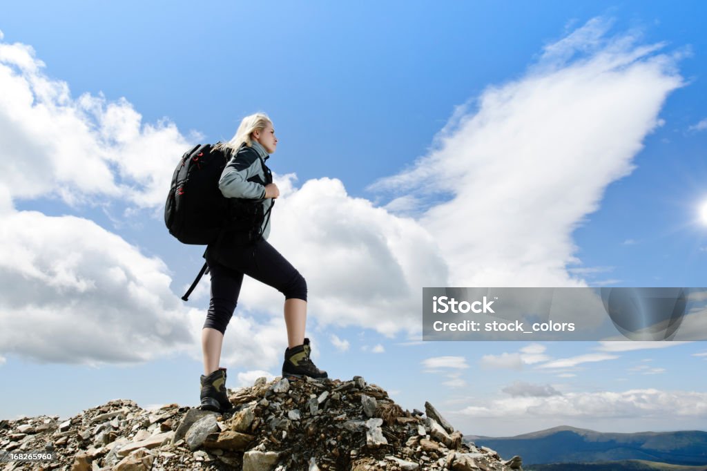 mountain Frau - Lizenzfrei Abenteuer Stock-Foto