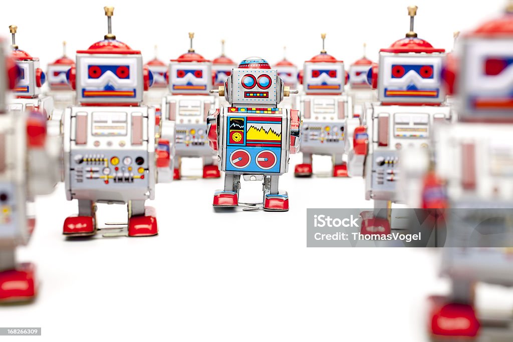 robots Lata de chumbo-a - Royalty-free Robô Foto de stock