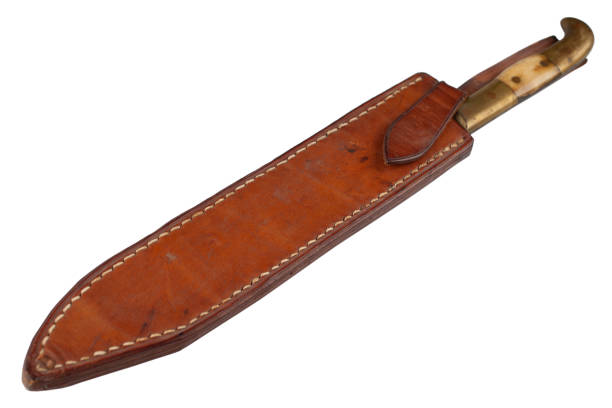 istock Vintage hunting knife with leather holster 1682667487