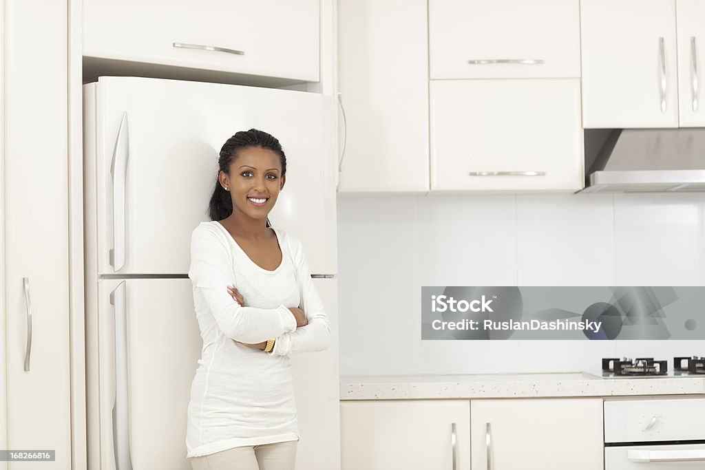 Прекрасный кухня - Стоковые фото Холодильник роялти-фри