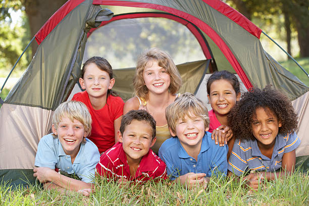 istock Children Having Fun Outside In Tent 168267024