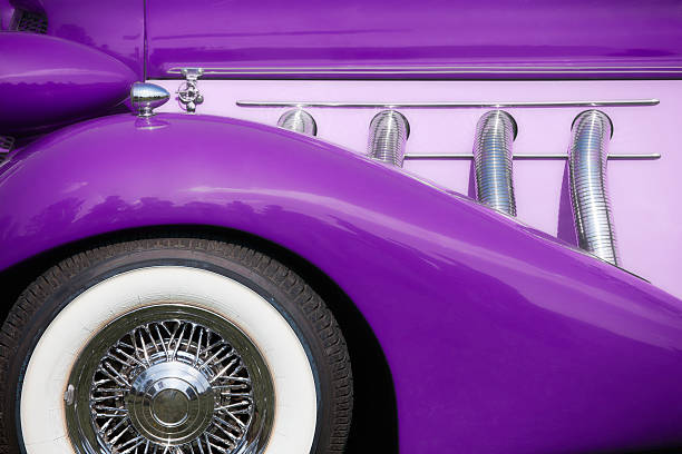 istock Purple vintage automobile 168267318