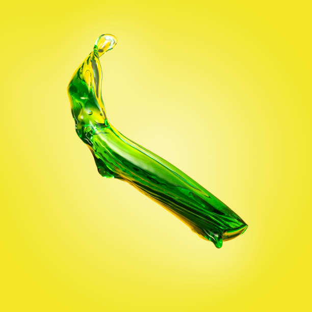 Beauty and allure of a stunning wave of yellow base oil, emanating a sense of motion and vitality on a pristine white background. The liquid's transparent and golden-colored splashes create an abstract and visually captivating display, representing the crucial role of lubrication in both automotive and industrial sectors.