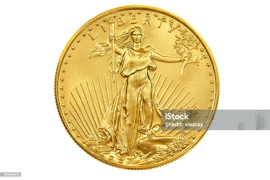 American Eagle pièce investissement Obverse Bullion or - Photo de Pièce de monnaie libre de droits