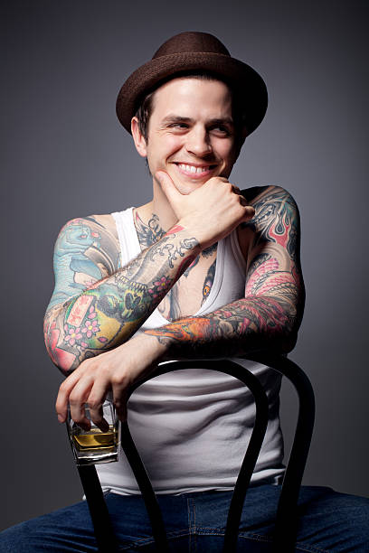 istock Portrait of a tattooed man 168268649