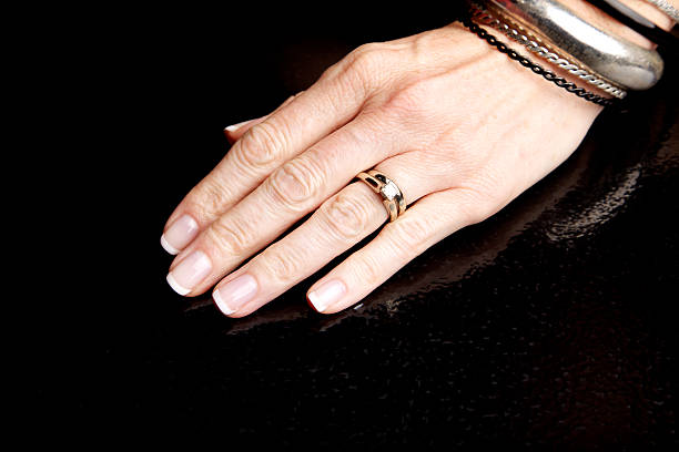 istock young adult female hand with wedding ring 168268849