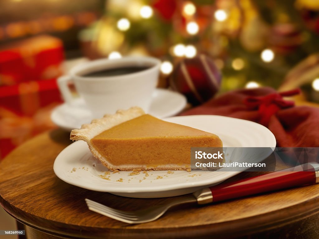 Torta di zucca a Natale - Foto stock royalty-free di Natale