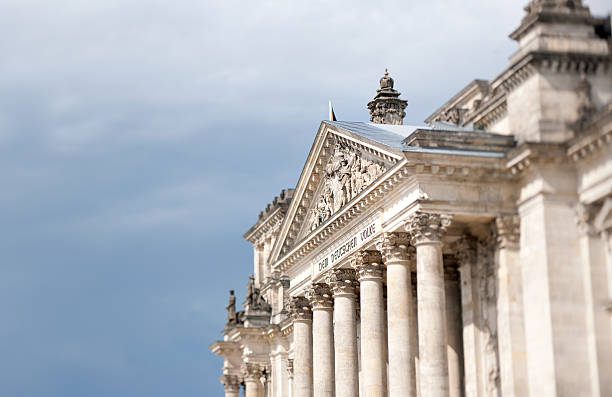 facade of The Reichstag at a moody sky in Berlin Germany, shot with tilt shift lens, iStockalypse Berlin  -  Germany 2012