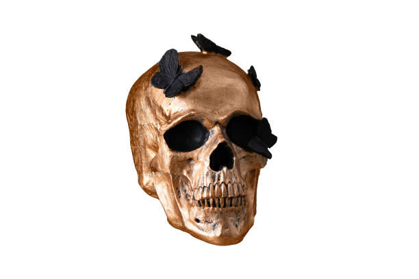 istock Skull figurine for holiday isolated on white background. 1682698458
