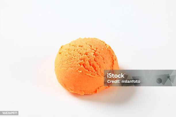 Scoop Of Orange Icecream Stock Photo - Download Image Now - Orange - Fruit, Orange Color, Ice Cream