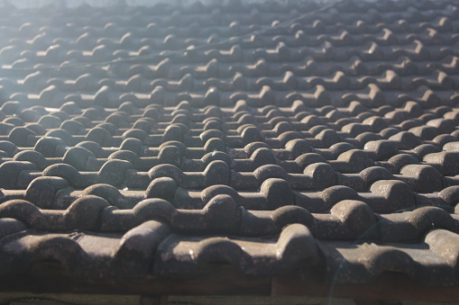 Texture pattern on roof tiles