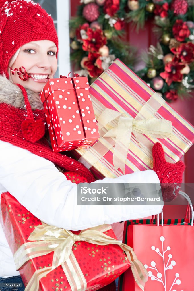 Compras de Natal - Royalty-free 20-24 Anos Foto de stock