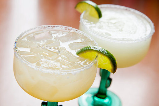 Two glasses of classic margarita: on the rocks and blended You might also be interested in these: