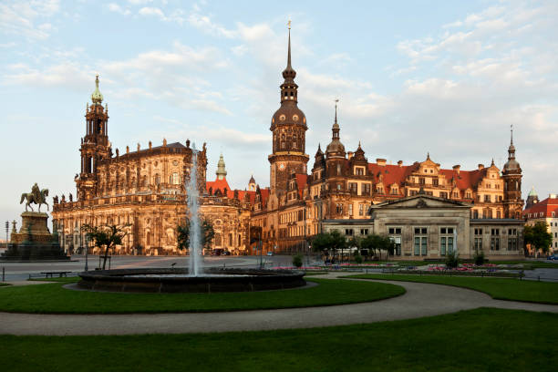 istock Castle and Hofkirche in Dresden. 168273204