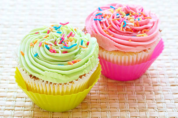 istock Vanilla cupcakes with strawberry and lime icing 168273997