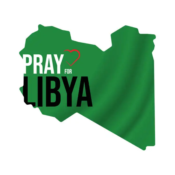 Vector illustration of Pray for Libya vector stock illustration
