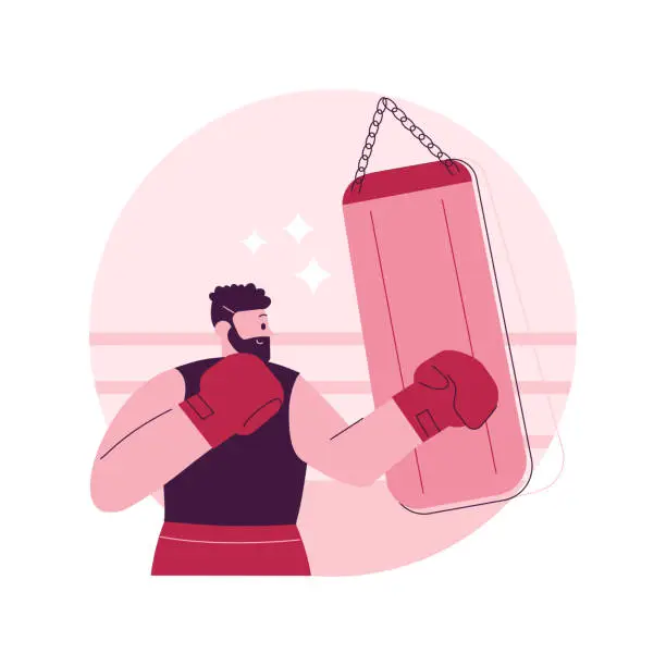 Vector illustration of Boxing abstract concept vector illustration.