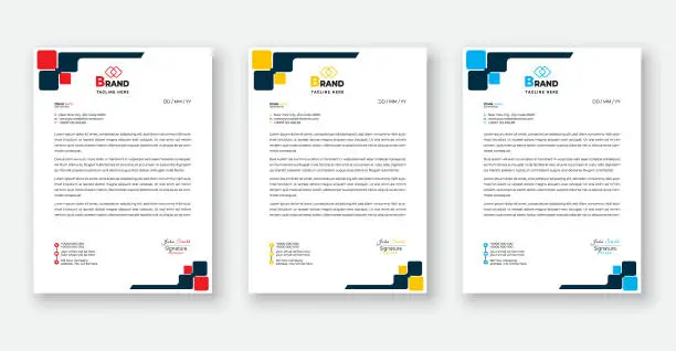 Vector illustration of Modern corporate clean business letterhead design  template .