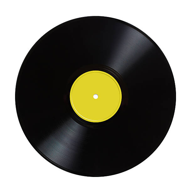 istock Black vinyl record isolated on white 168277286