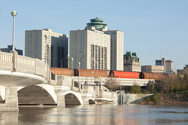 A view of Winnipeg during the daytime stock photo