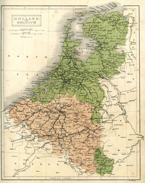 istock Antique map of Holland and Belgium 168280891