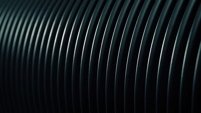 Corrugated Strong Black Pipe Moving Shot