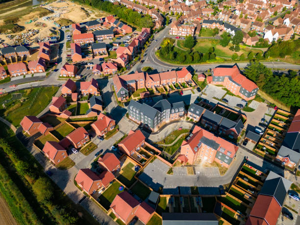 istock Aerial view of new housing development 1682836584