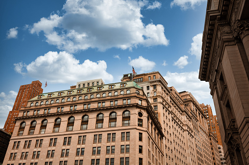 A glimpse at a New York City building.