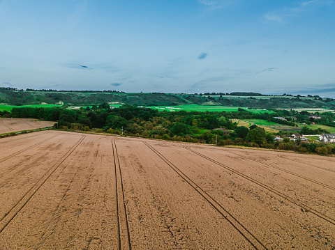 istock Aerial view of a beautiful agricultural fields in England 1682912882