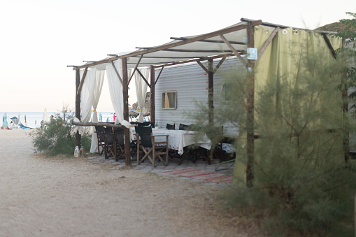 Camp on the beach, an ideal place for rest and relaxation
