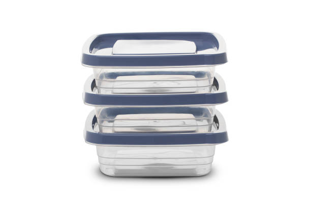 istock Set plastic food containers isolated on white background 1682946393