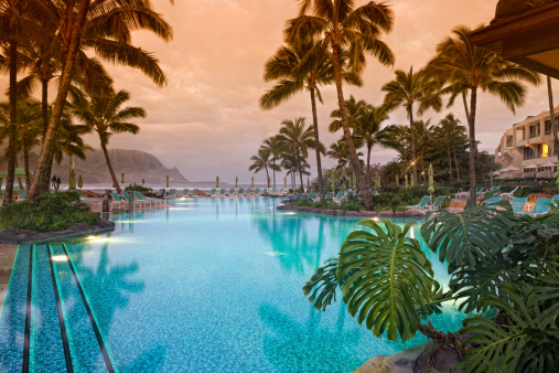 Luxurious Hawaiian 5 star resort.