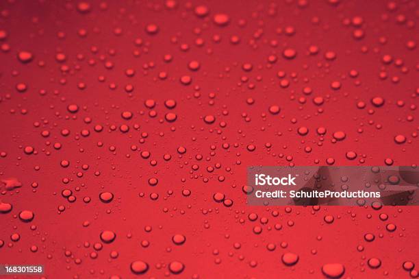 Red Water Drops Background Stock Photo - Download Image Now - Abstract, Abstract Backgrounds, Backgrounds