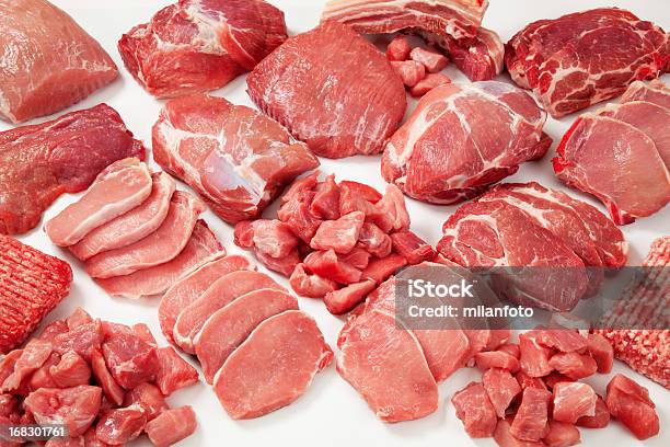 Primas Surtido De Carne Foto de stock y más banco de imágenes de Bloque - Forma - Bloque - Forma, Carne, Carne de cerdo