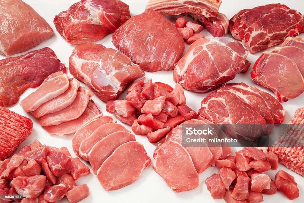 Assortiment de viande cru - Photo de Bloc libre de droits