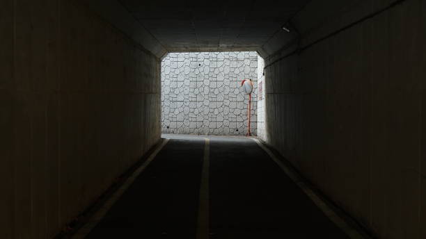 istock Dark pedestrian tunnel inside on Seoul riverside promenade 1683051650