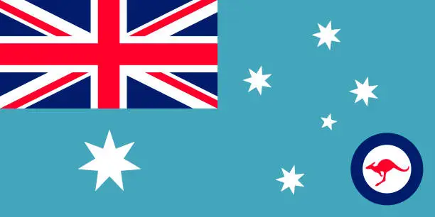 Vector illustration of Air Force Ensign of Australia