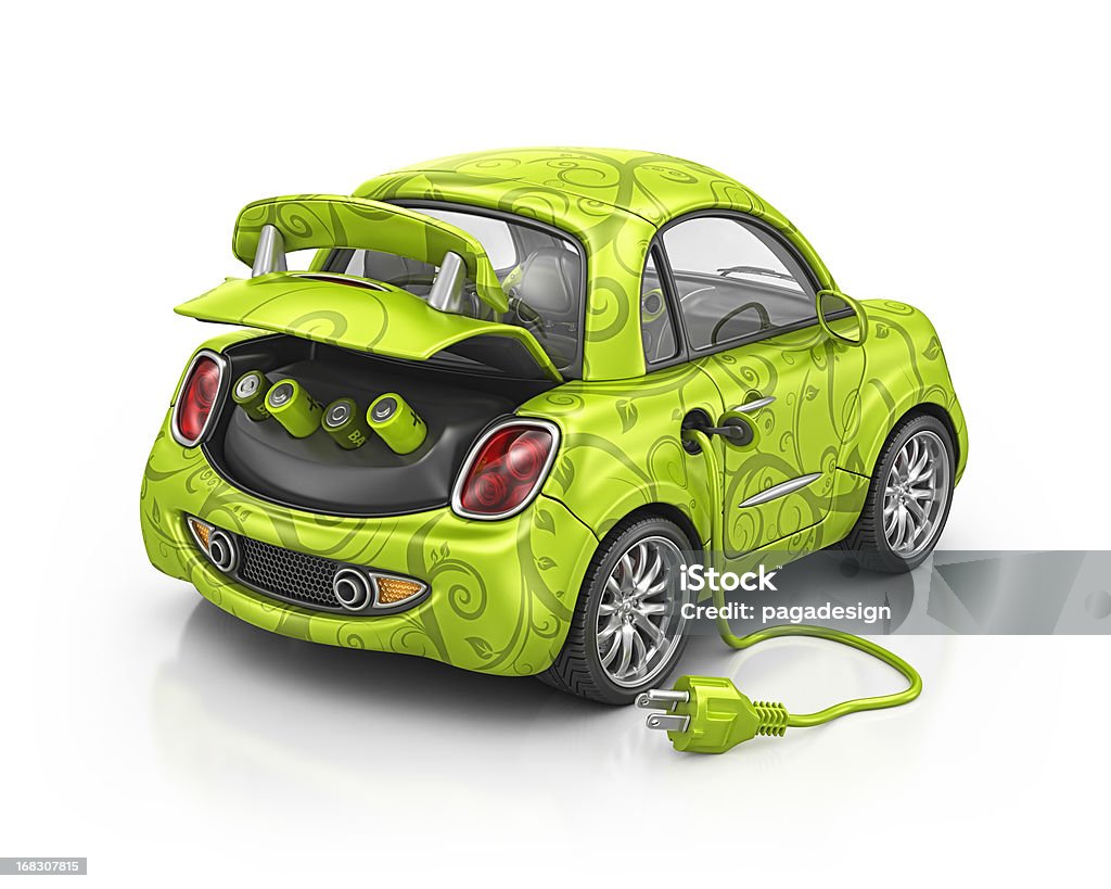 eco auto elettrica - Foto stock royalty-free di Automobile elettrica