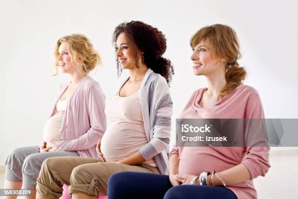 Pregnant Women On Gym Balls Stock Photo - Download Image Now - Pregnant, Only Women, Women