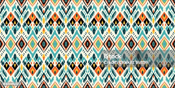 istock Seamless pattern background, Seamless batik pattern, Luxury Decorative Textile Pattern for famous banners. Designed for use wallpaper, curtain, carpet, clothing, Batik, illustration, Embroidery style 1683085023