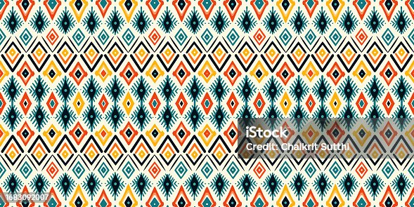 istock Seamless pattern background, Seamless batik pattern, Luxury Decorative Textile Pattern for famous banners. Designed for use wallpaper, curtain, carpet, clothing, Batik, illustration, Embroidery style 1683092007