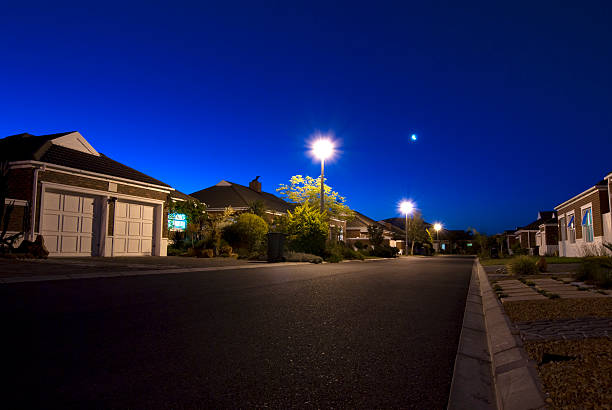 Scena urbana di notte - foto stock