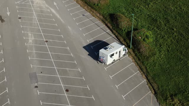 Motor home on a parking lot
