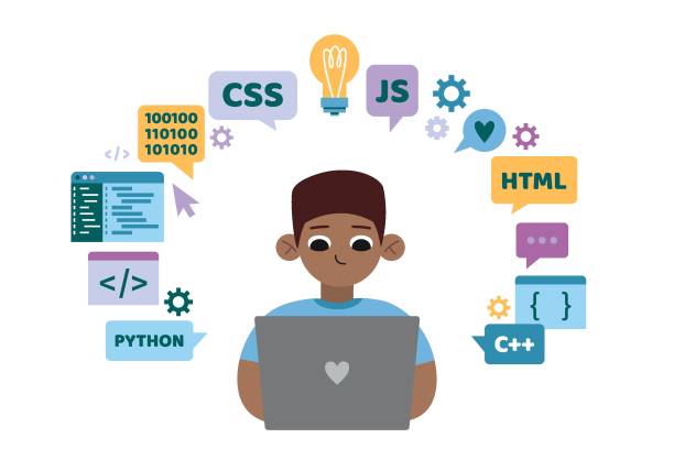 70+ African American Student Coding Stock Illustrations, Royalty-Free ...