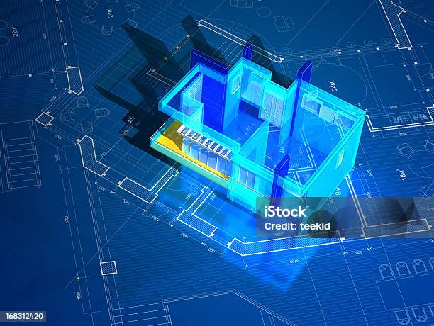 Architektura Projekt - zdjęcia stockowe i więcej obrazów Obraz stworzony cyfrowo - Obraz stworzony cyfrowo, Trójwymiarowy, Przemysł budowlany